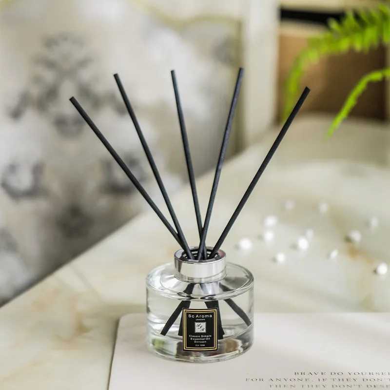 120ml Reed Diffusers Gift Set with Black Aroma Fiber Sticks No Fire Aromatherapy Oil Sets Hilton Ritz Carlton Gardenia Freesia X250203