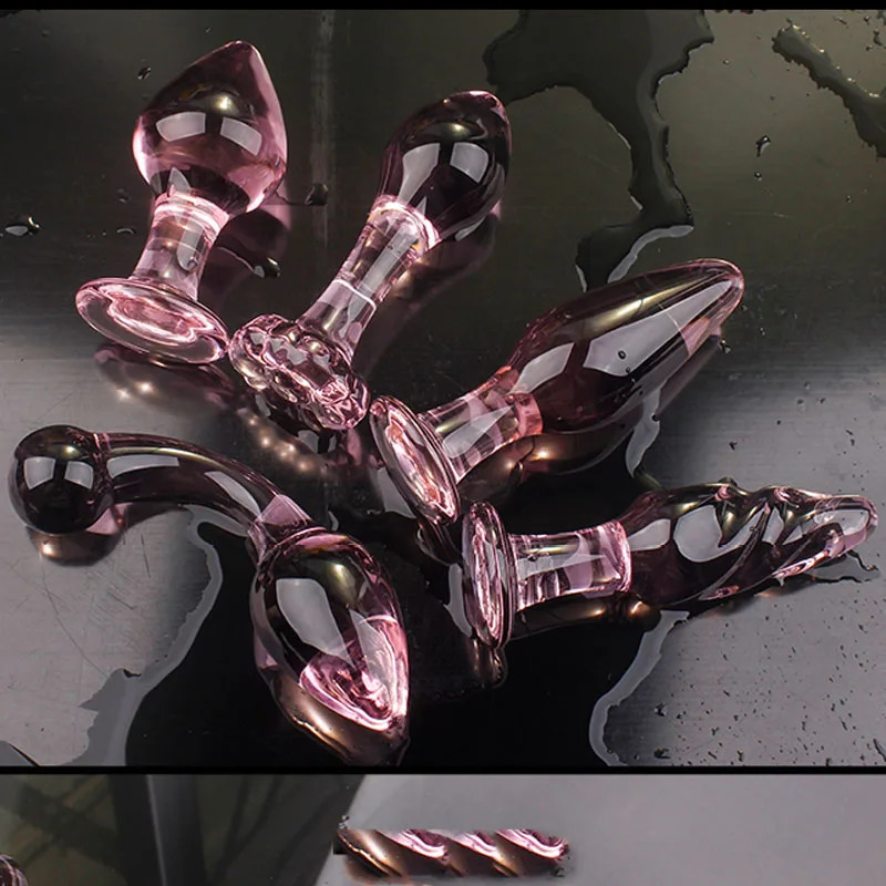 Pink Glass Anal plug for women butt plugs Penis Nightlife Anus Dildo adult masturbation Adult Gay Sex Toys Lover Gifts 250108