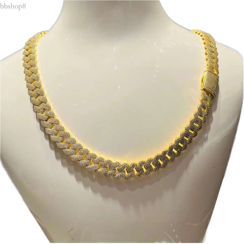 necklace mossinate dia iced out Stylish men's necklaces sier moissanite cuban k chain