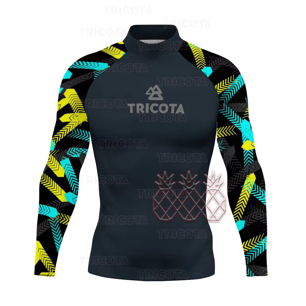 Rash Guard Swimwear Men's Long Sleeve UV Protection Diving Wear Summer Water Sports Swimming Rashguard Surfing T-Shirts