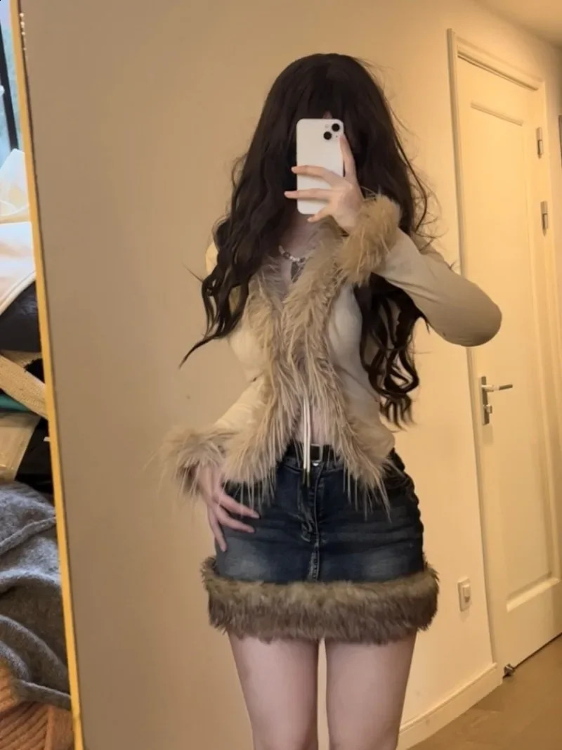 Womens Cardigan Sweater Y2K Girl Punk Hip Hop Street Wool Knit Loose Gothic Top long sleeve Cardigans mujer 250122