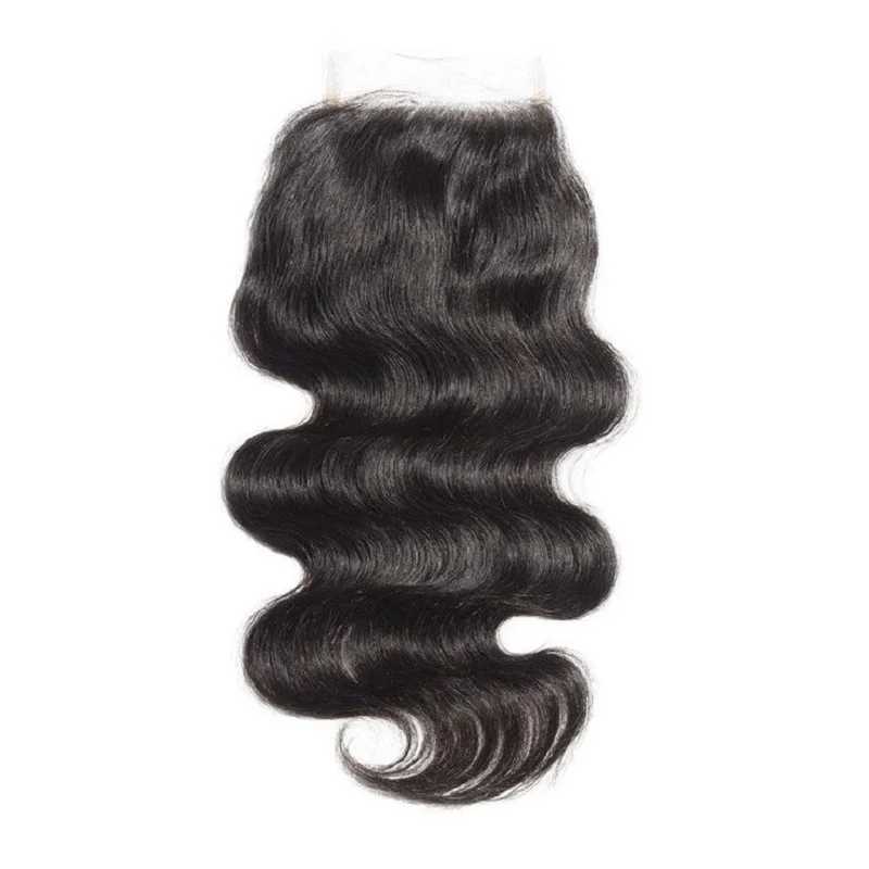 Body Wave Bundles with Clo 3PCS Bundles with 4x4 Lace Clo Natural Color Human Hair Extension for WomenXJ250120