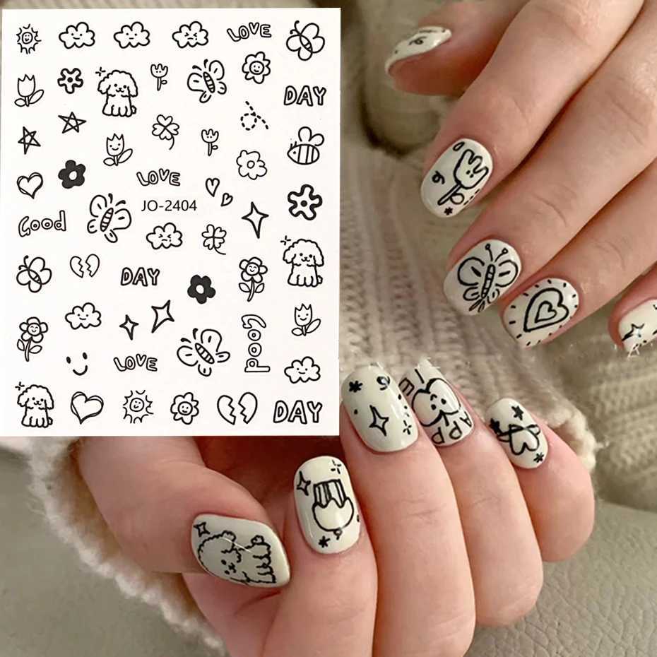 3D Cartoon Cute Cat Nail Childlike Stickers Kawaii Puppy Dog Graffiti Animals Series New Nail Art Tattoo Design Manicure DecalXJ250120