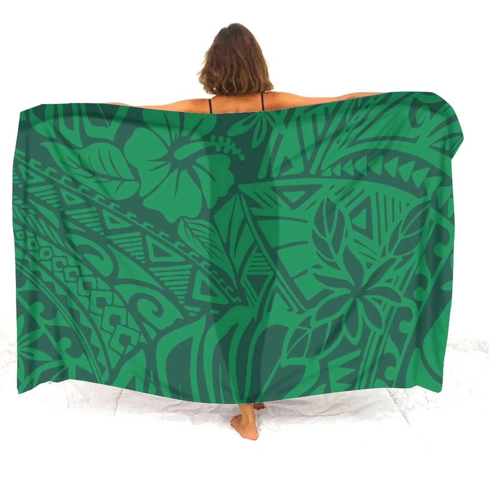 Haiti Samoa Fiji Islands Ladies Sarong Polynesian Pattern Custom Ladies Soft Elegant Shl Factory Direct Free Shipping W250120