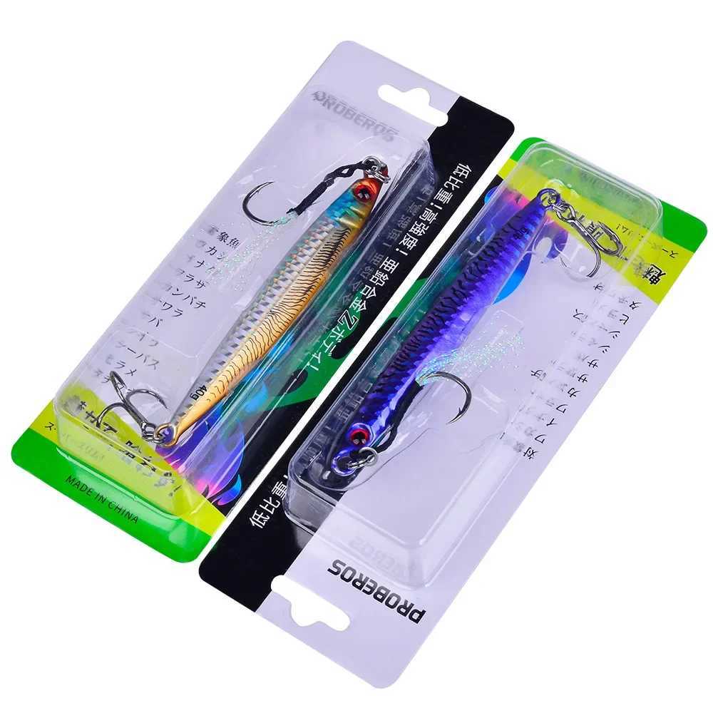 PROBEROS Jigs Sink Fast Metal Fishing Lures for Long Distance Casting with Hooks 3D Fast Retrieve Sea with HooksXJ250122