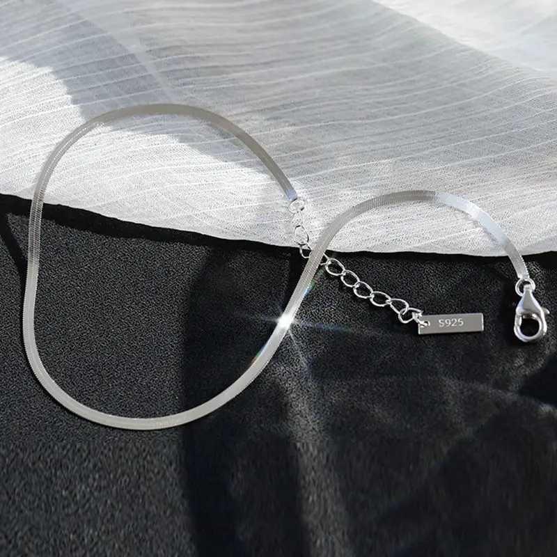 Classic Snake Chain Anklet Women Trend Silver Color Width Stainl Steel Anklets For Women Beach Foot Accories Jewelry GiftXJ250121