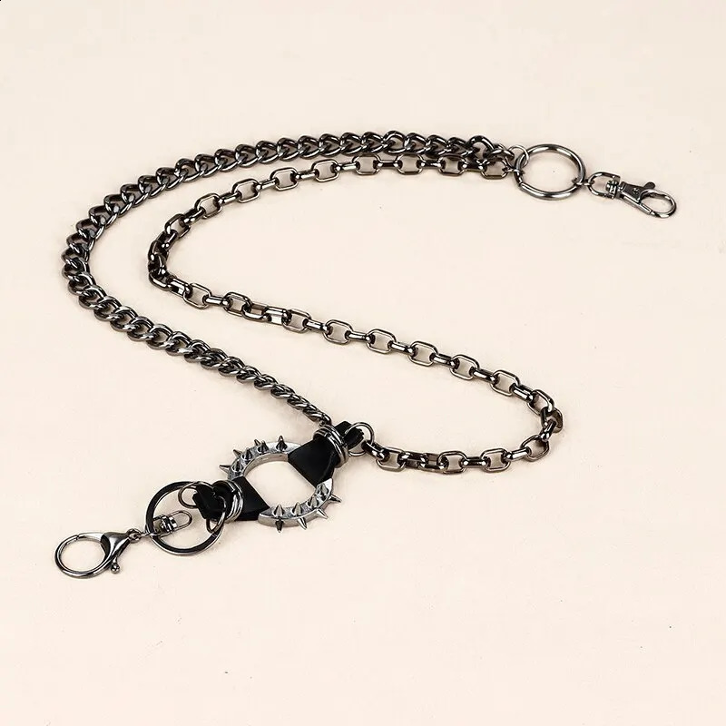 Gun Balck Color Hiphop Pants Belt Chains Jewelry Accessories 250114
