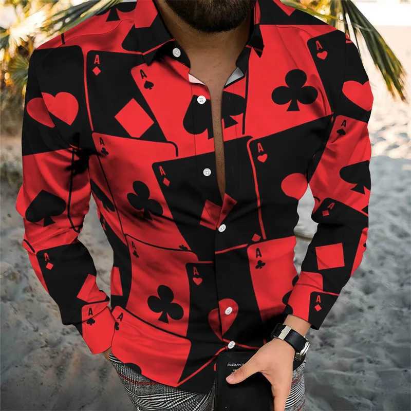 Autumn and Winter Mens Single Breasted Lapel Long Shirt Daily 3D Printing Luxury Retro Pattern Casual Button Cardigan ShirtXJ250121