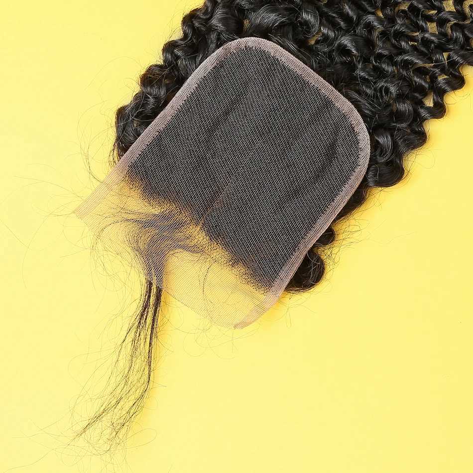 4x4 5x5 Lace Clo Human Hair Clo With Baby Hair Deep Wave Brazilian Hair Extension Remy Clo Free Part/Middle PartXJ250120