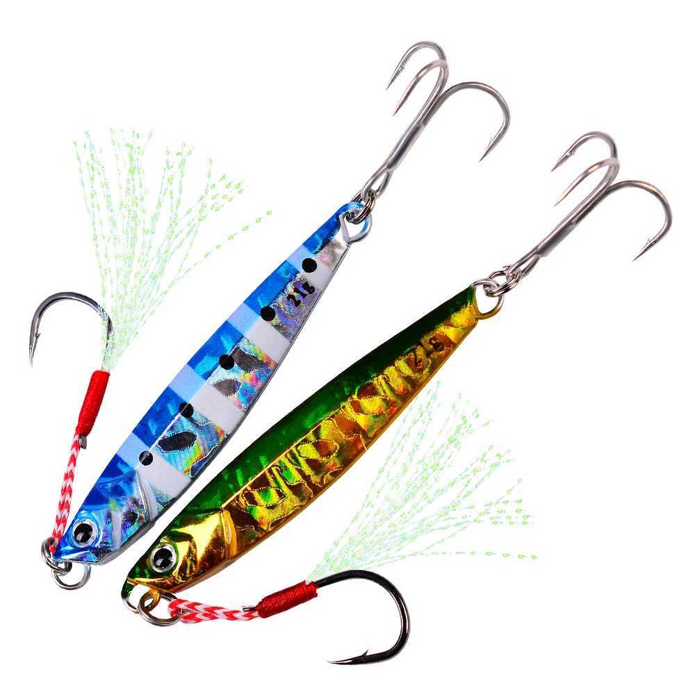 1PC 7g 10g 21g 40g 60g Metal Cast Slow Jig Spoon Jigging Hard Lure Bait Fish Sea Bass Fishing Lure Wobbler Spinnerbait TackleXJ250122
