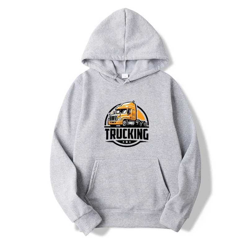 Trucking Print Pullover Top Mens Loose Street Hoodies Spring Autumn Long Sleeve Sweatshirts Outdoor Sport ClothesXJ2500118