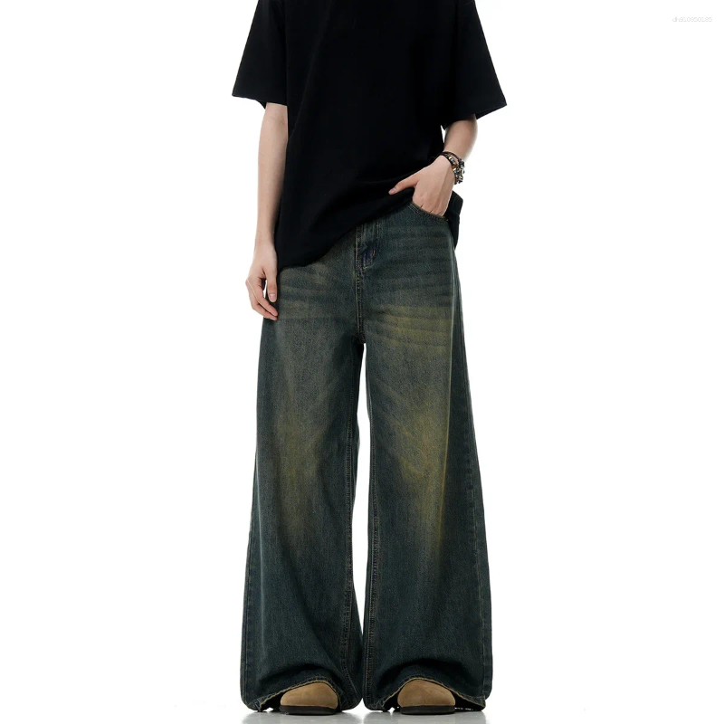 Men's Jeans Baggy For Men Loose Fit Y2k Pants 90s Vintage Casual Skater Wide Leg Hip Hop Aesthetic Streetwear