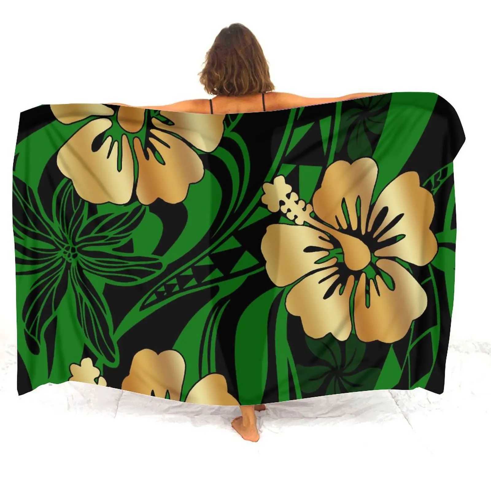 Polynesian tribal womens bikini set matched with Haian Sun Saron Beach Dr sexy one-piece coat beach cover W250120