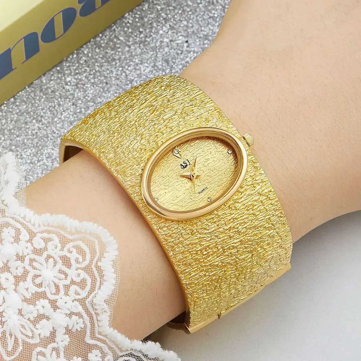 ASJ Wens Bracelet Watch Womens Watch Gold Luxury Bark Pattern Simple watch for wen watches for ladies X250203