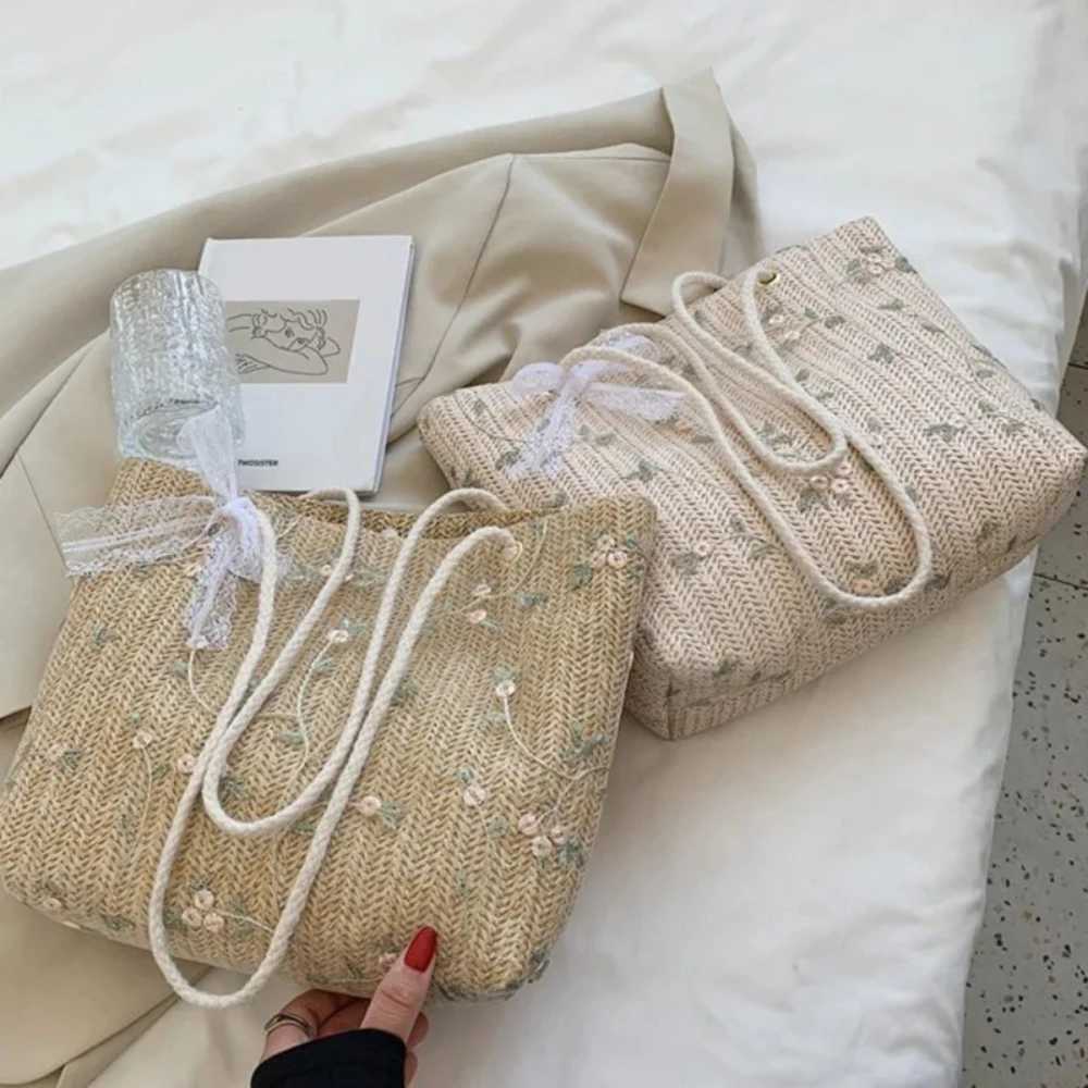 Fi Woven Handbags For Women All-Mah Womens Bag 2023 Portable Bucket Bag Luxury Designer Handbag Summer Picnic BagsXJ250121