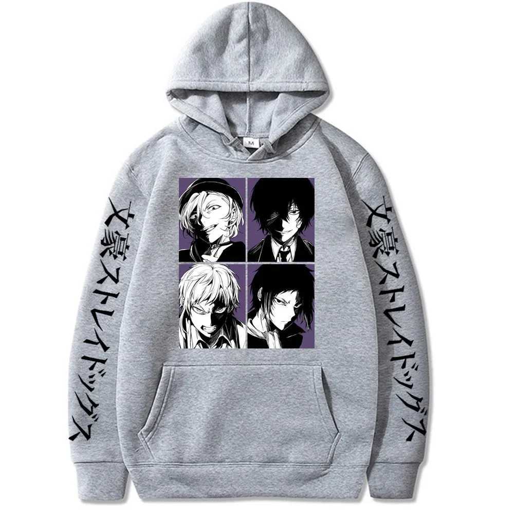 Anime Bungo Stray Dogs Nakajima Atsushi Dazai Osamu hoodies Casual Hoodies Cool Cartoon Streetswear Men Unisex Top SweatshirtXJ2500118