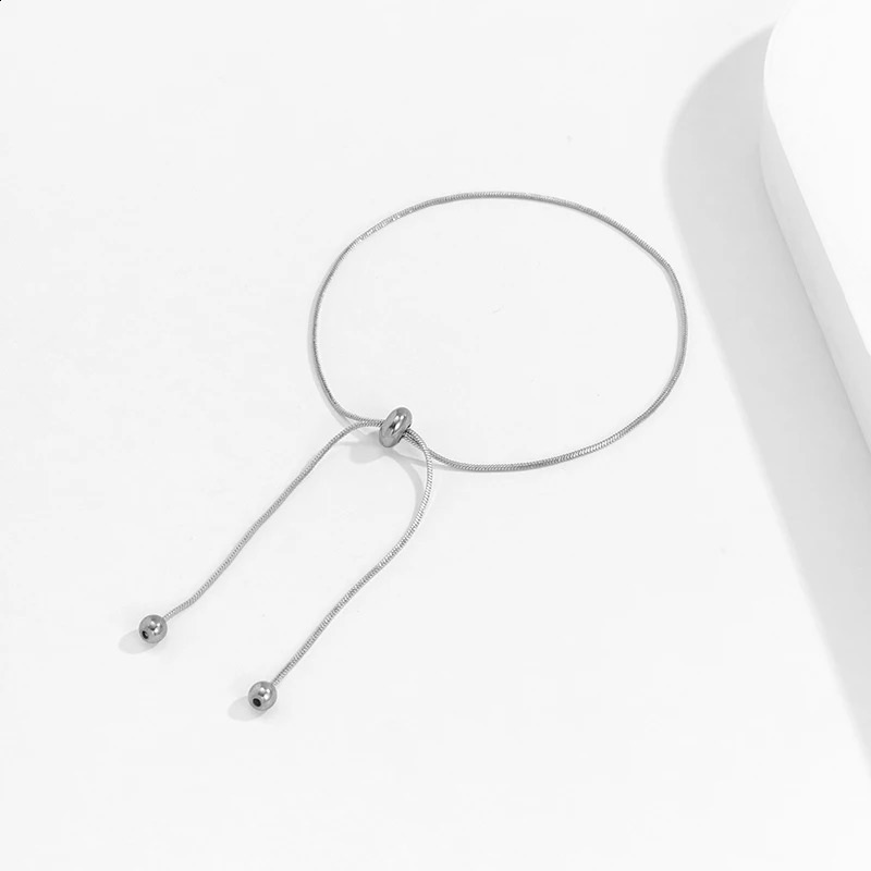Simple Adjustable Chain Anklet Bracelet for Women Fashion Vintage Thin Female Foot Beach Jewelry 2024 Gift 250114