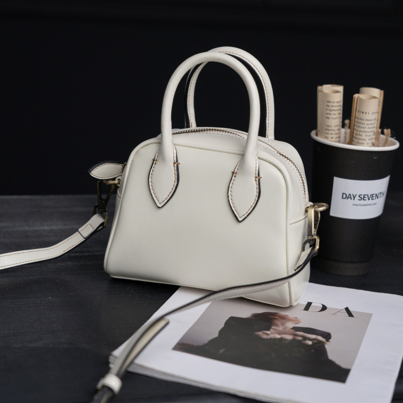 Bag Boston Cowhide Handbag For Women 2025 New Item, Niche, Versatile, High-End, High Aesthetic Value, Single Shoulder Crossbody Bag