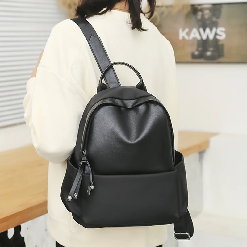 Vintage Women Leather Backpack Fashion Ladies Travel Backpacks School Bags Shoulder Bags Mochila Feminina 250122