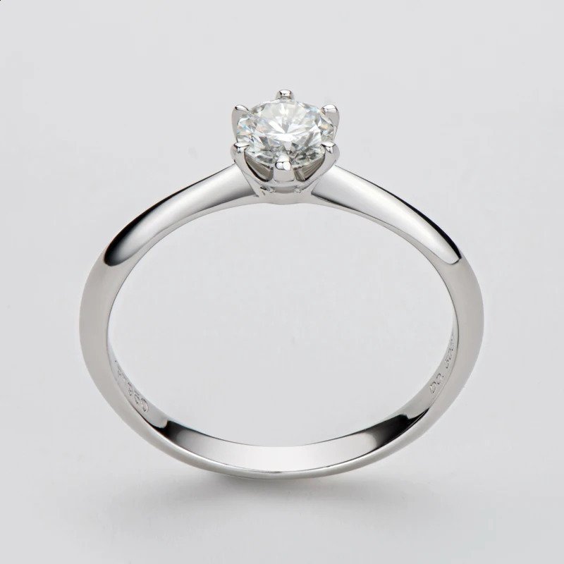 IOGOU Mosanite Diamond Rings for Women 05 Carat Engagement Round Cut Solitaire Ring Real 925 Sterling Silver Wholesale Jewelry 250118