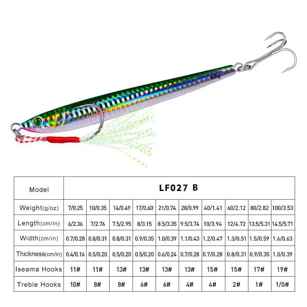 Metal Jig Bait Weight 7g-60g Trolling hard bait bass fishing tackle trout diving bait Sea Fishing Lures PescaXJ250122