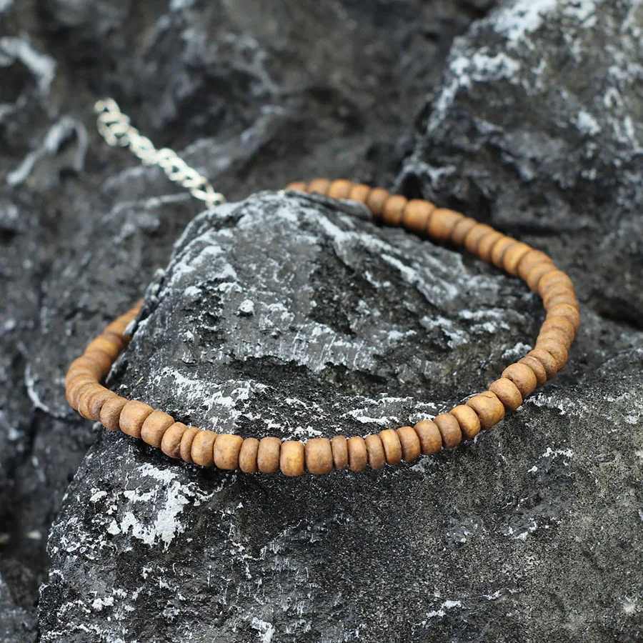 2025 Novel Women Anklet Handmade Natural Coconut Husk Foot Chain Adjustable Bohemia Summer Beach Wooden Leg Bracelet JewelryXJ250121