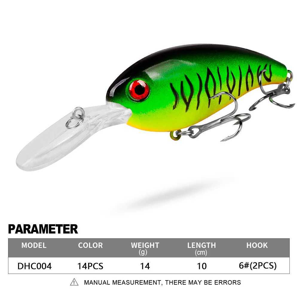 10cm 14.5g Crankbait Long Lip Fishing Lure Floating Bionic Wobbler Crank Bait Artificial Lure Hard Bait 3D Eyes Minnow Bass BaitXJ250122