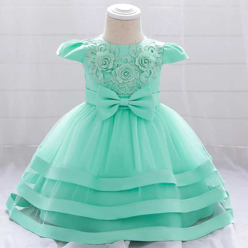 Newborn 1 Year Birthday Dress For Baby Girl Clothes Flower Christening Princess Dress Girls Party Ceremony Gown Infant Dresses X250203