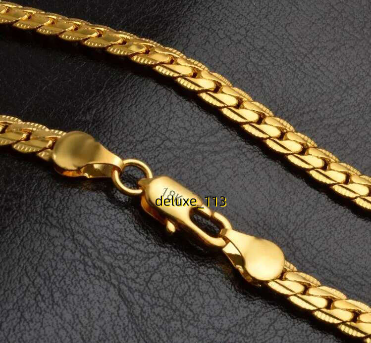 Fashion Mens Womens Jewelry 5mm Gold Plated Chain Necklace Bracelet Miami Hip Hop Chains Necklaces Gifts Accessories