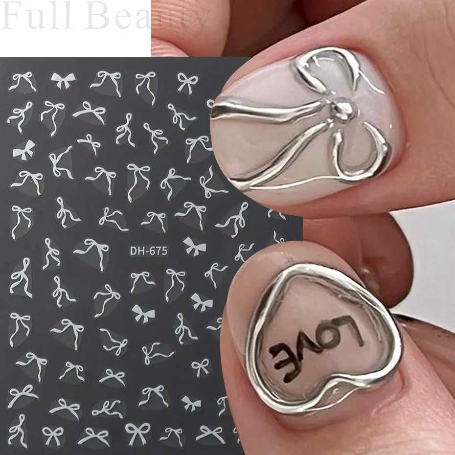 3D Stickers for Nail Gold Star Slider Holographic Bow Butterfly Design Self-Adhesive Decal Manicure Art Supplies And DecorationXJ250120
