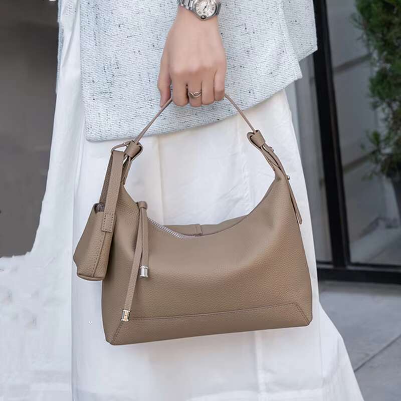 Hifashion Cowhide Genuine Leather Underarm Shoulder Bags For Women New 2025 Trend Designer Crossbody Purses Hobo Ladies Handbags