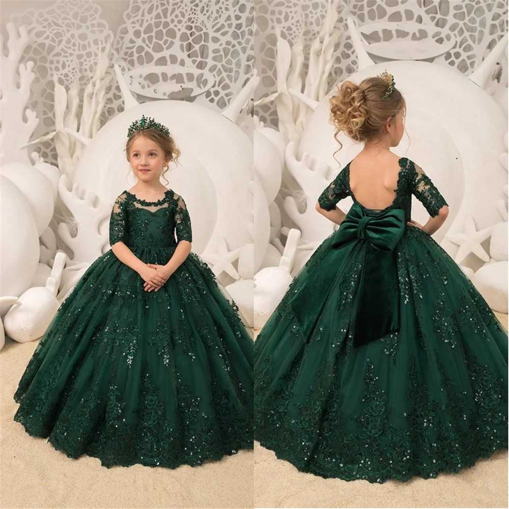 Flower Girl Dresses For Wedding On Princess Girls Pageant Holy Birthday Party Prom Communion Costumes Baptism A Dream Gift X250203