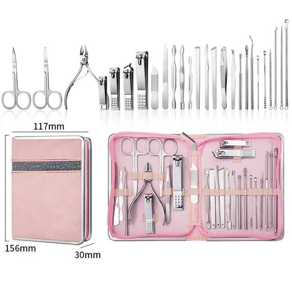 26 in 1 Manicure Set Nail Clippers Grooming Care Tools for Men WomenXJ250116