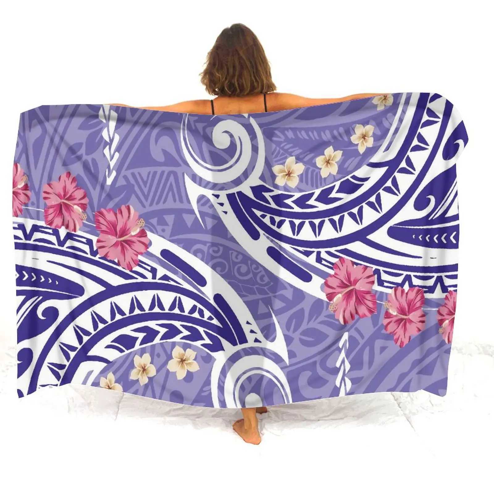 Fiji Island Style Custom Blank Fashion Envelope Skirt Haiian Thin Skirt Polynesian Tribe Soft One Piece Beach Envelope W250120