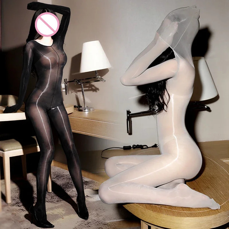 Women Sexy Body Stockings Under Armpits Seamless Gloves UltraThin Headband Cover All Inclusive Jumpsuit Party Night Club Wear 250108
