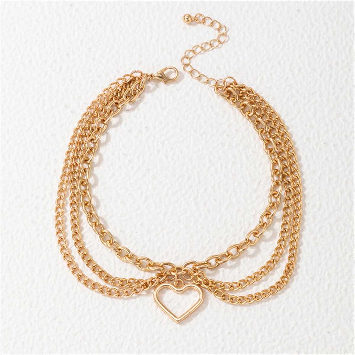 Bohemian Gold Color Tassel Chain Snake Anklets For Women Hollow Heart Starfish Shell Leg Ankle Bracelet Foot Chain JewelryXJ250121