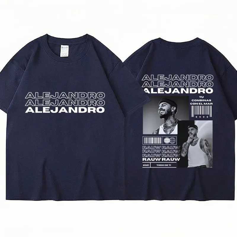 Singer Rauw Alejandro Music Album Todo De Ti Tshirt Mens Vintage Gothic Fashion 90S Tee Shirt Oversized Cotton Street T-Shirts X250203