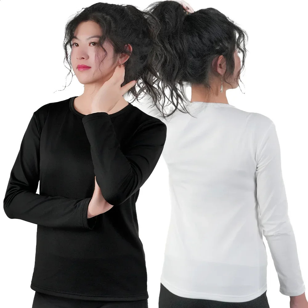 Womens Tshirt Slim Fit HighElastic Nylon Undershirt Soft CloseFitting And Comfortable Black White Tee Clothing 250122