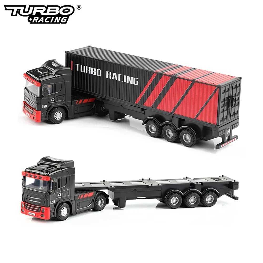 Turbo Racing C50 1 76 Full Proportional Four Wheel Drive RC Half Truck Trailer and P81 2.4GHz 10Ch Control New Years Gift X250203