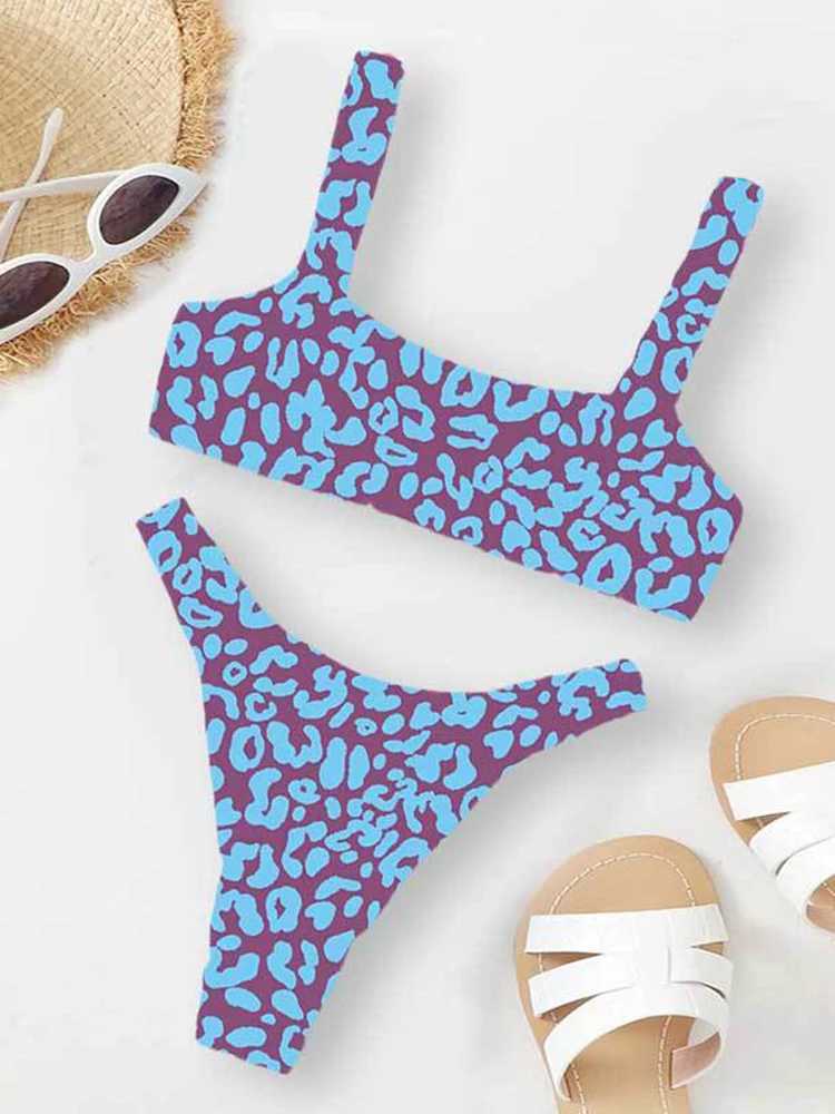 OIINAA Swimwear Women Sexy Print Bikini Set Fashion Beachwear Summer Fe Two-pieces Thong Bather Bathing Suit 2024 BiquinisXJ250120