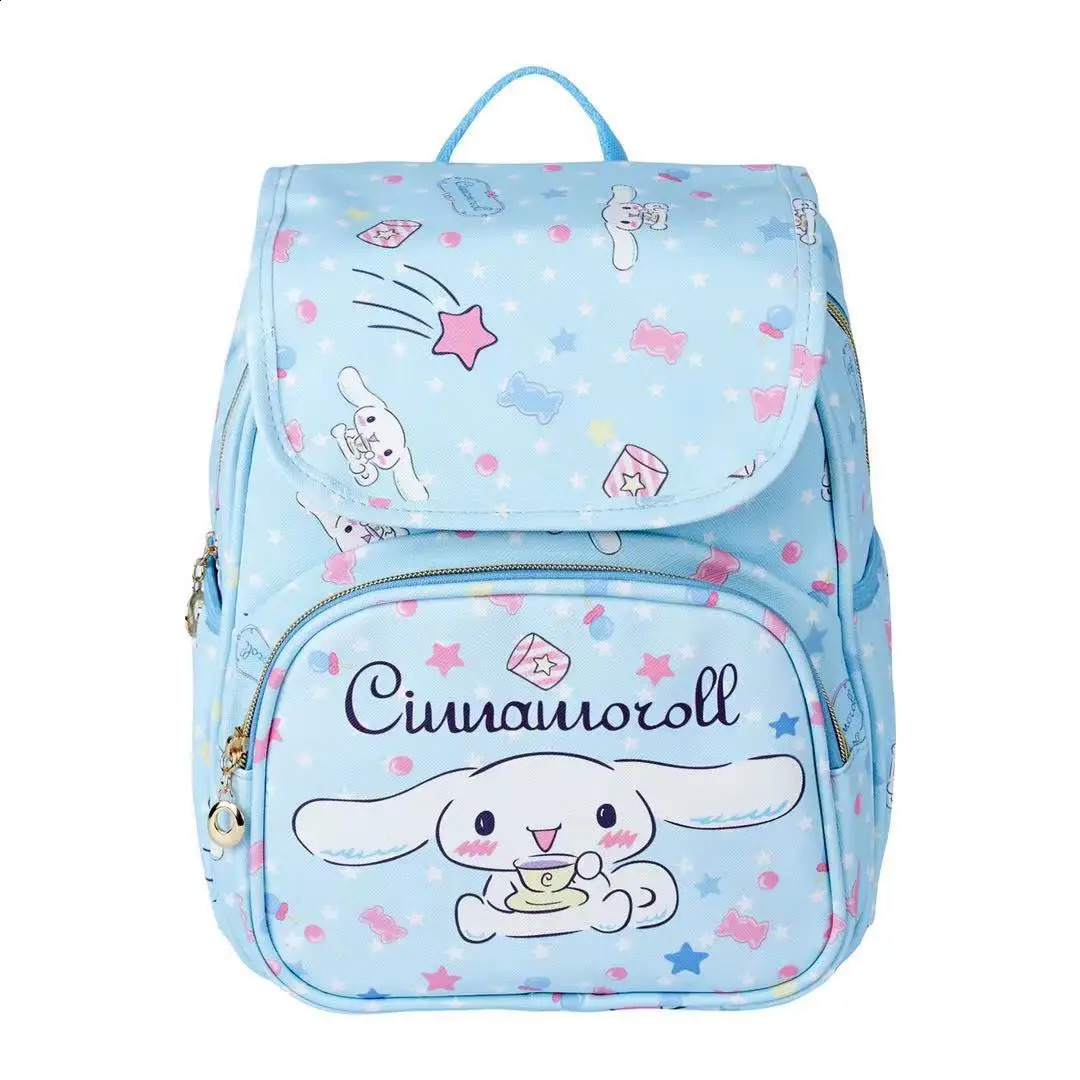 Melody Cinnamon Dog Kuromi Cute Childrens Bag Female Korean Version Flip Backpack Student 1-4 Years Old School Bag 250121