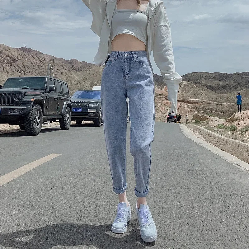 Harlan Jeans AutumnWinter Salt System HighWaisted LooseFit Casual Slimming StraightLeg NinePoint Old Man Pants 250109Z