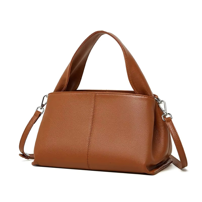 Zency New Women's Classic Brand Designer Leather Handbag Crossbody Top-handle Bag Elegant Ladies Shoulder Purse Bolso