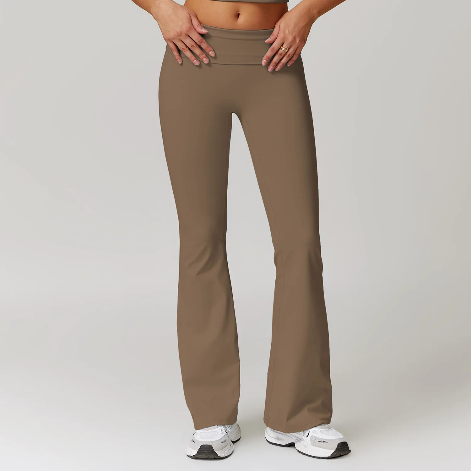 Womens Flared Pants High Waist Lifting Hip Fashion Wideleg Trousers Elastic Fitness Yoga Leggingscasual yoga pants flare 250108