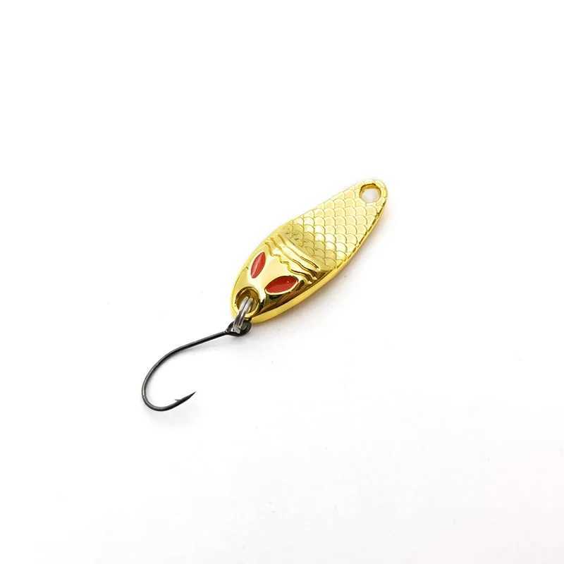 NEW Mini fishing Lure 1g2g3.5g spoon metal lures Spinnerbait Minnow small fish Single Hook jig Stream Trout baits pesca hotXJ250122