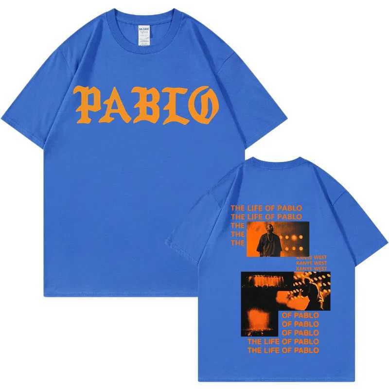 Rapper and West Graphics Print T-shirt THE LIFE OF PABLO T Shirt Summer Men Women Hip Hop Fashion Oversized Short Sleeve Tees X250203