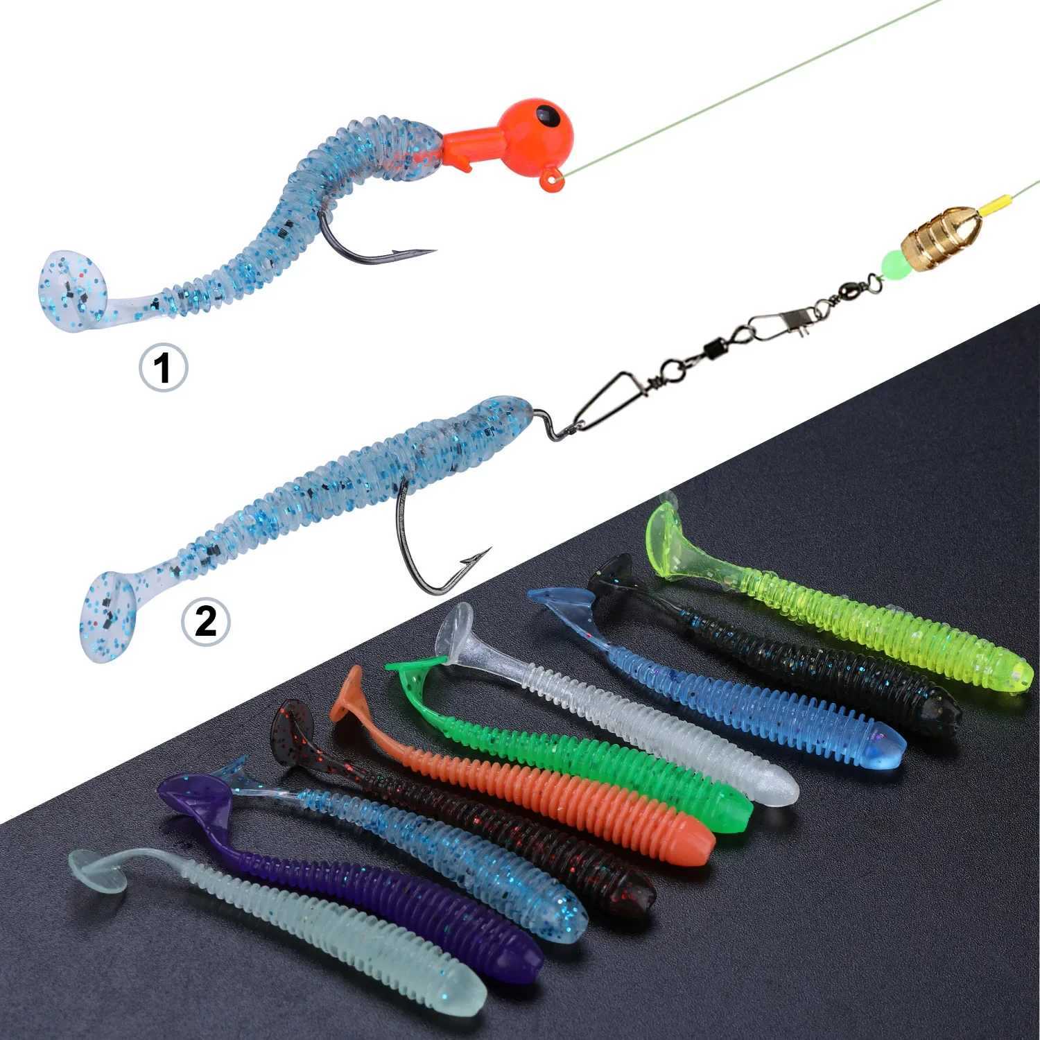 Sougayilang 5PCS/10PCS Soft Lure 5cm 0.6g Lifelike Artificial Baits Wobblers Soft Lures Carp Silicone Fishing Soft BaitsXJ250122