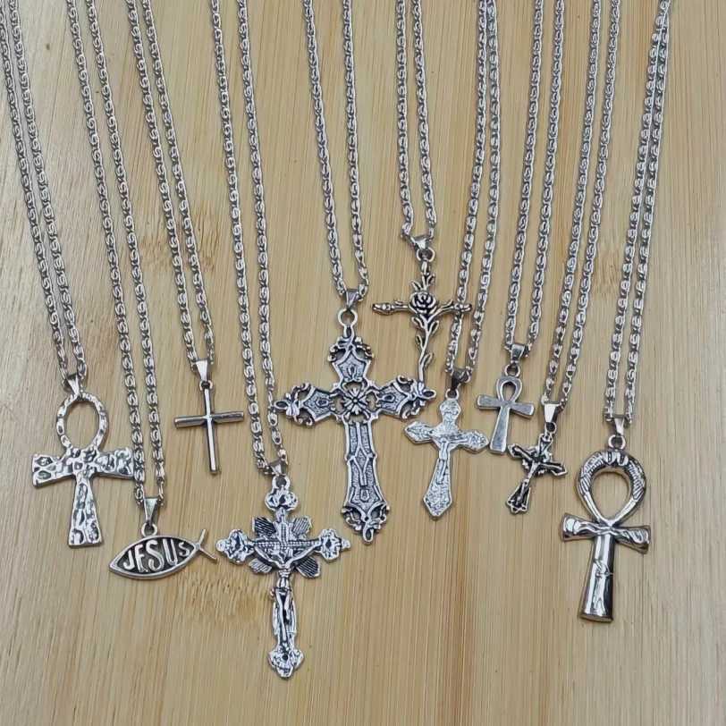 1pcs Cross Necklace Ladies Clavicle Chain Neck Choker Necklaces for Women Jewelry Free Dropshipping WholesaleXJ250121