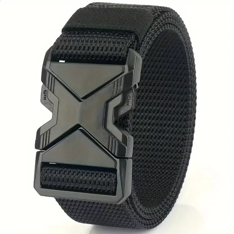 2PC Stylish Canvas Belt for Men Belts with QuickRelease Plastic Buckle Sporty Style Casual Training Jeans Accessory 250114