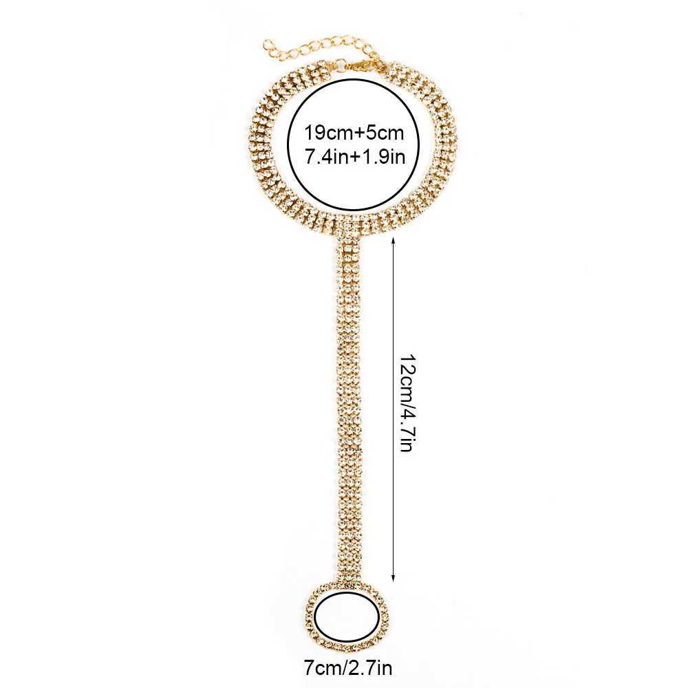 Stonefans Bridal Crystal Anklet Chain Foot Jewlery for Women Charm Rhinestone Multilayer Foot Chain Beach Anklet Toe ChristmasXJ250121